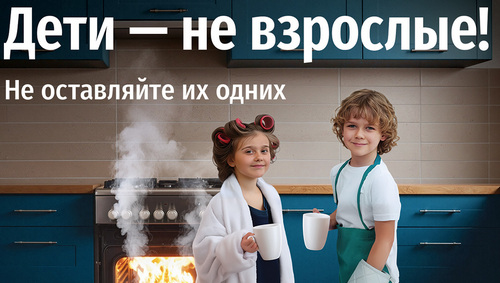 Дети – не взрослые! Не оставляйте их одних!